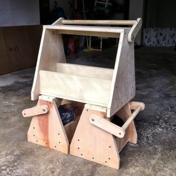 Original size and scaled down tool totes