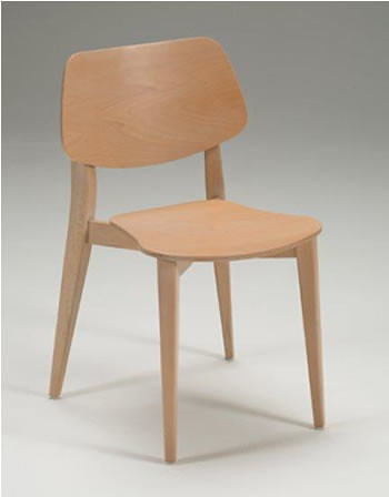 Stacking wooden Sidechair from netfurniture.co.uk