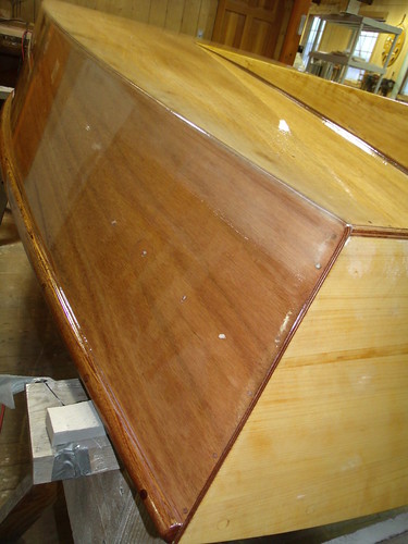 GEDC5210 - Port Hadlock WA - Northwest School of Wooden Boatbuilding - Contemporary Program - John Atkin-designed FLIPPER dinghy under construction - starboard quarter at transom