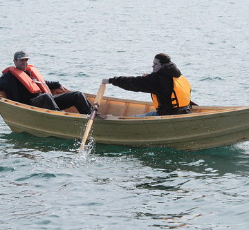 IMG_9521 - Port Hadlock WA - Northwest School of Wooden Boatbuilding - small craft launch March 5th, 2014 - Light McKenzie River Boat - sea trials