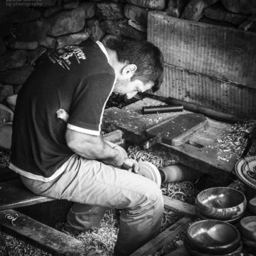 Wood Turning on a Water Powered Lathe