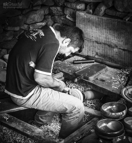 Wood Turning on a Water Powered Lathe