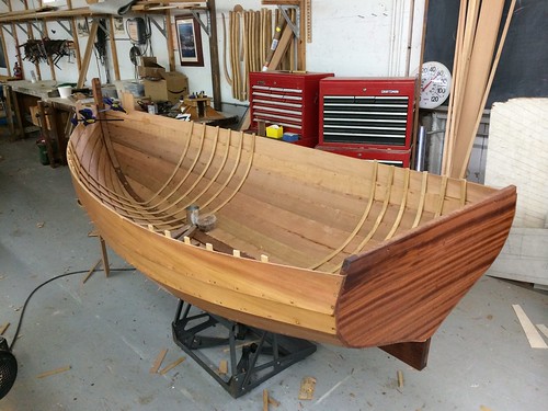 IMG_5655 - Port Hadlock WA - Northwest School of Wooden Boatbuilding - Traditional Small Craft -  9-foot Grandy skiff - framing in progress