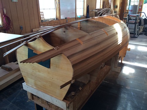 IMG_5237 - Port Hadlock WA - Northwest School of Wooden Boatbuilding - Contemporary - Grandy Skiff - strip-planking the boat