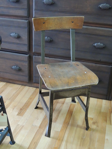 Factory Wooden Metal School Chair 1940 18