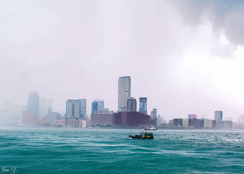 Foggy and rainy Hong Kong, (Do not display this photo for any political propaganda. 严禁用此照片为政治宗教服务)