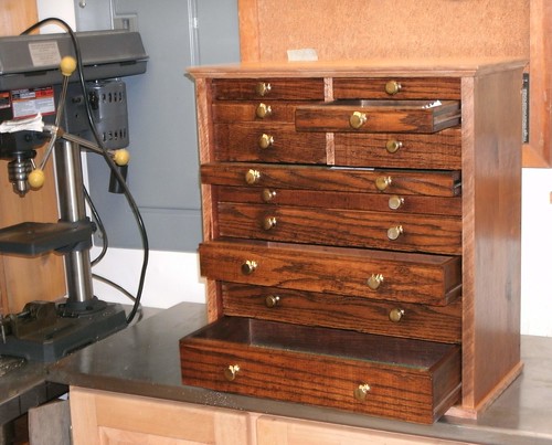 New Wood Tool Box, Machinist Chest, used drawers. I made a box for the excess Gerstner drawer  accumulation. 10-2014