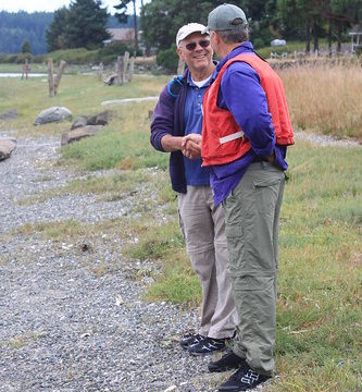 IMG_1433 - Nordland WA - Mystery Bay State Park - 2015 Red Lantern Rally - Howard Rice (right, wearing lifejacket)