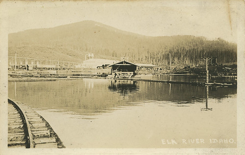 Planing Mill, Log Pond, and Decking Shed, circa 1935 - Elk River, Idaho