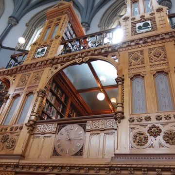 Love that wood work inside the library!