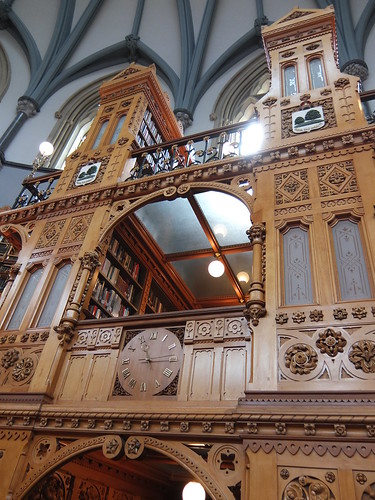 Love that wood work inside the library!