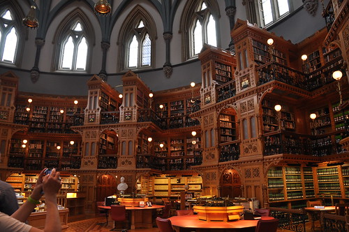 Gorgeous wood work inside the Parliament LIbrary