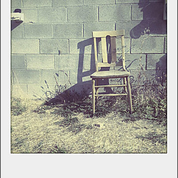 Broken wooden chair