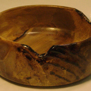 Bowl #48 - Shallow Side Burned Rim (left)