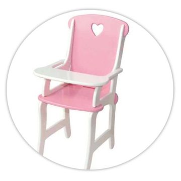 back in stock ......Wooden Doll High Chair by Fun Factory Toys   Another gorgeous toy by Fun Factory  http://goo.gl/it1phK #kids #dolls#highchair #woodentoys #pretendplay #pink   #kindergarten #childcareprovider #childcareeducator #childcarecenter #childc