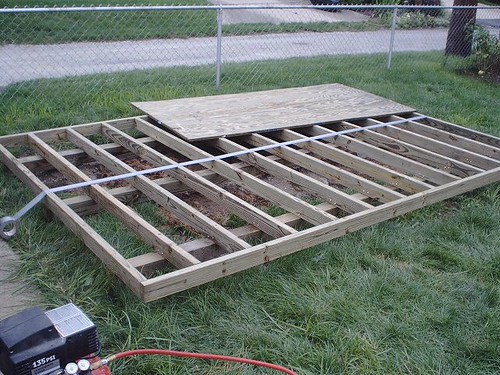 storage shed floor construction