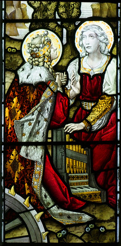 St Catherine and the wife of William Gill as St Cecilia (Ward & Hughes, 1894)