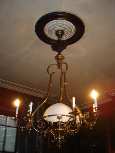 Gas - Electric chandelier - Dining Room - Gibson House