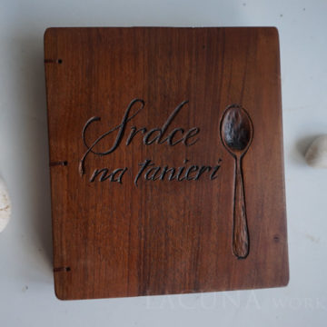 Recipe book with engraving