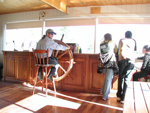 Steering the Jandra down the Darling at Bourke...