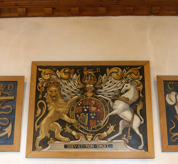 Charles II coat of arms, St Helen, Cliffe, Kent