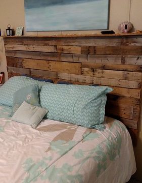 Tall, Rugged King Size Pallet Headboard