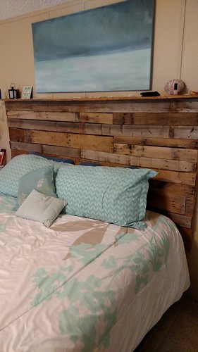 Tall, Rugged King Size Pallet Headboard