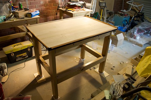 Preparing lathe table for epoxy pour