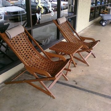 Comfy wooden chairs