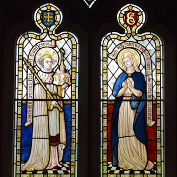 St Edward the Confessor and St Elizabeth (possibly Munro Cautley, 1920s?)