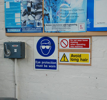 Safety Signs * The Woodwork Lathe * Preparing a wooden blank for turning between centres * Craft & Design / Product Design