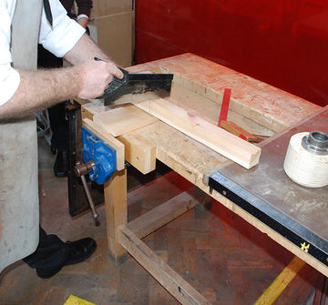 Cutting Blank to Length * The Woodwork Lathe * Preparing a wooden blank for turning between centres * Craft & Design / Product Design