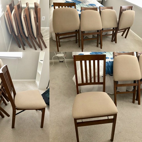 Foldable Wooden Cushioned Chairs (4): $60 total (originally $400 total)