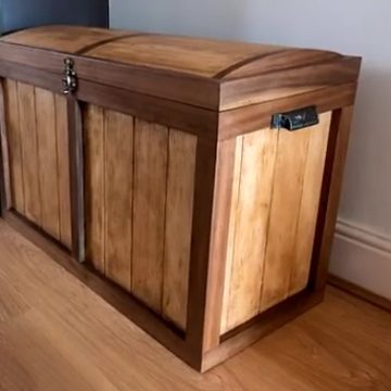 A Treasure Chest Ottoman  Blanket Box