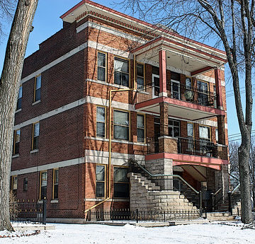 Miller Apartments, 513-515 E. Miller Street, Enos Park Neighborhood, Springfield, Illinois (1 of 2)