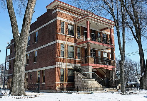 Miller Apartments, 513-515 E. Miller Street, Enos Park Neighborhood, Springfield, Illinois (1 of 2)