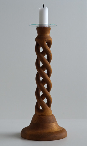 Triple helix candle stand