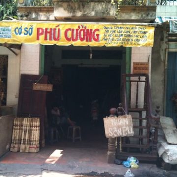 Lathe wood,  Ba Hat street, district 10, HCMC, Vietnam.