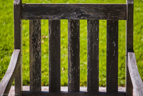 Weathered wooden chair.