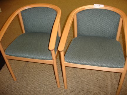 Wooden arm side chairs - 2 of 6