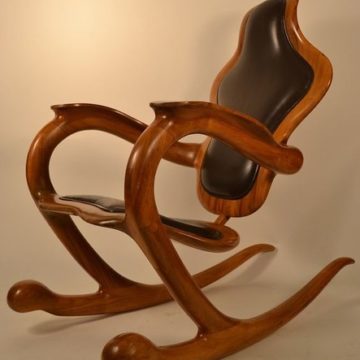 Handcrafted Fantasy Style Rocking Chair