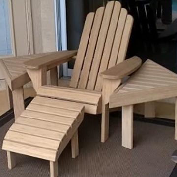 Bamboo Adirondack Chair & Tables