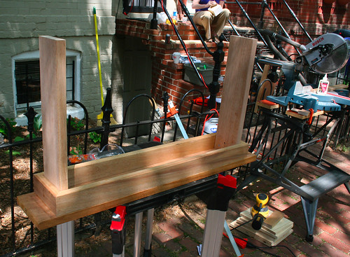 A bench in progress (and a slew of tools)