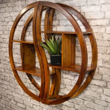 Round Wall Mounted Shelving Unit