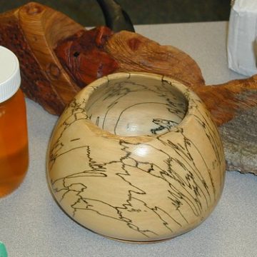 Bowl turned from spalted maple