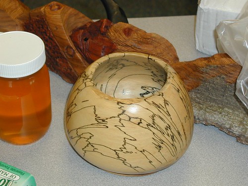 Bowl turned from spalted maple