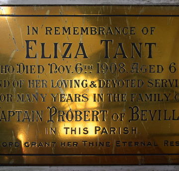 her loving and devoted service for many years in the family of Captain Probert of Bevills