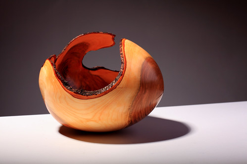 Wet Turned Cherry Bowl 25 x 25 x 25cm