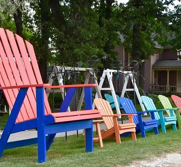 Colorful chairs - Lime Springs, Iowa