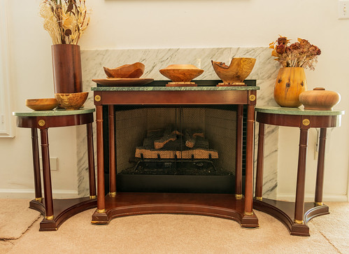 Wooden bowls and vases